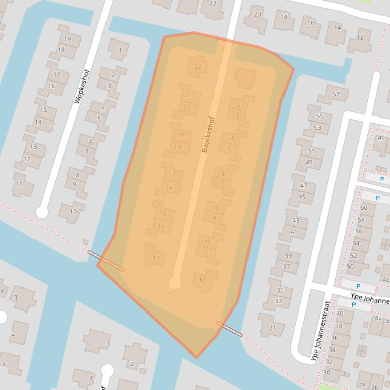 Kaart van postcodegebied 8603GH.