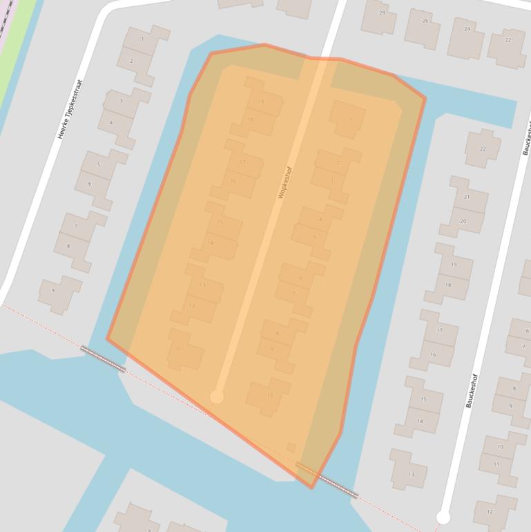 Kaart van postcodegebied 8603GJ.