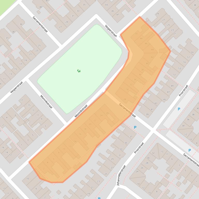 Kaart van postcodegebied 8603VV.