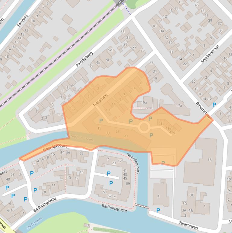 Kaart van postcodegebied 8603XX.