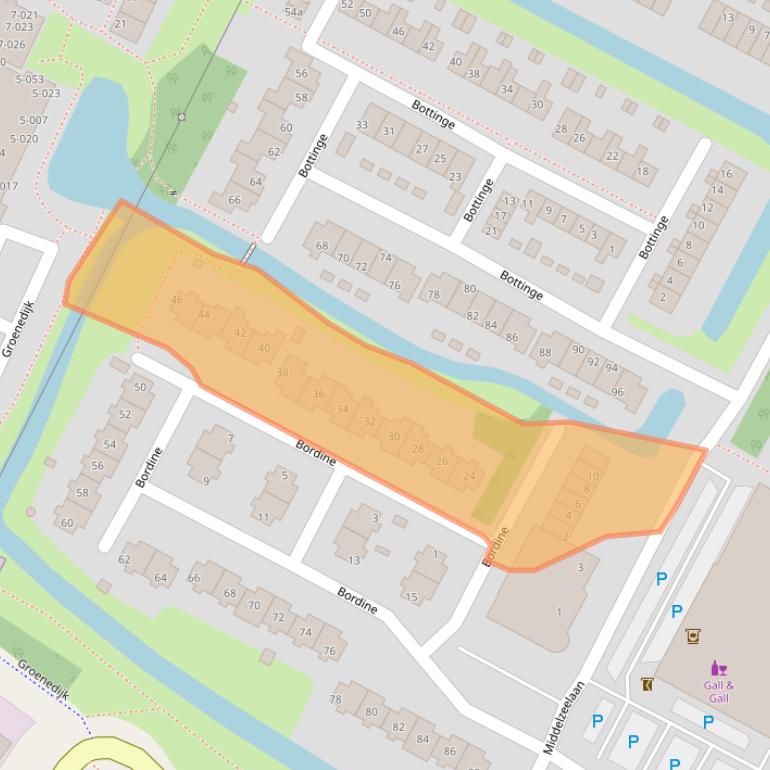 Kaart van postcodegebied 8604AD.