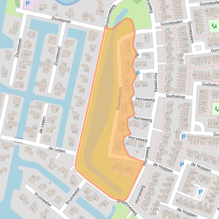 Kaart van postcodegebied 8604CG.