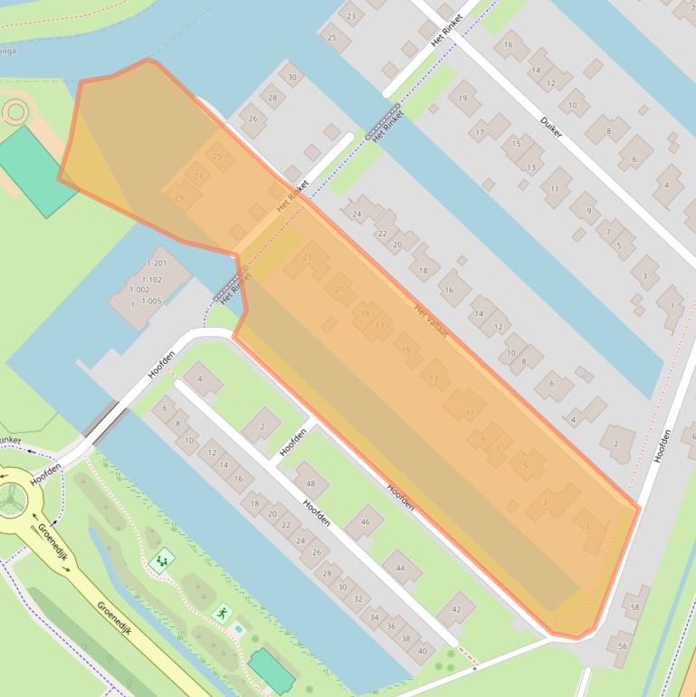 Kaart van postcodegebied 8604DB.