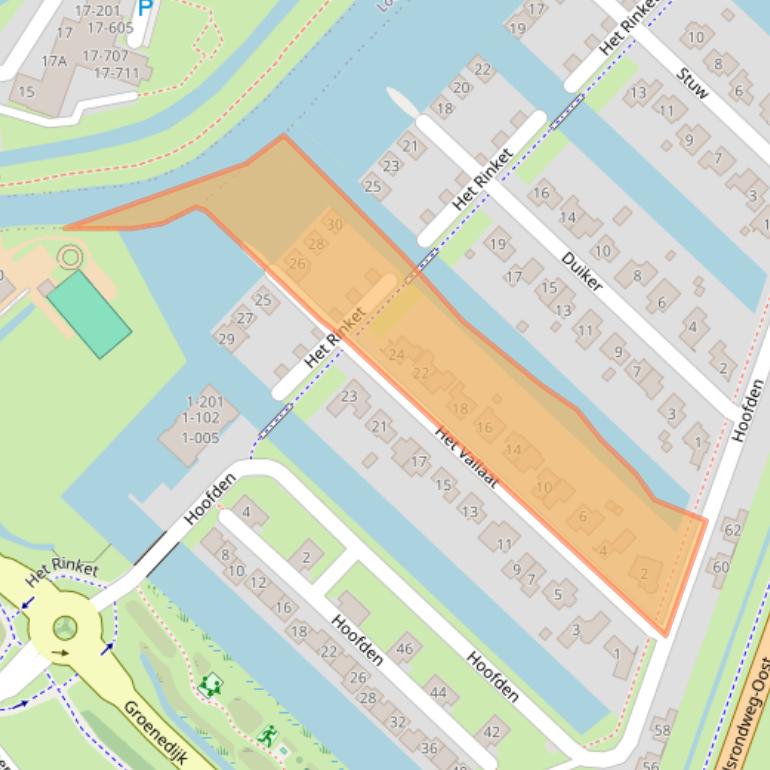 Kaart van postcodegebied 8604DC.