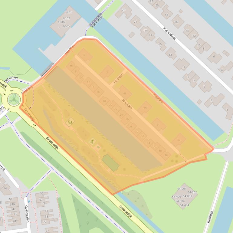 Kaart van postcodegebied 8604DH.