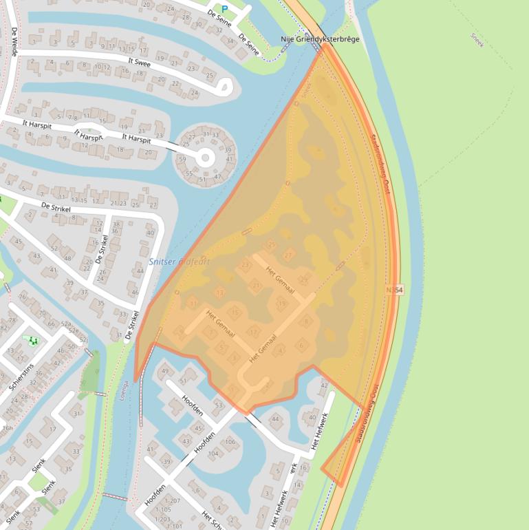 Kaart van postcodegebied 8604DN.
