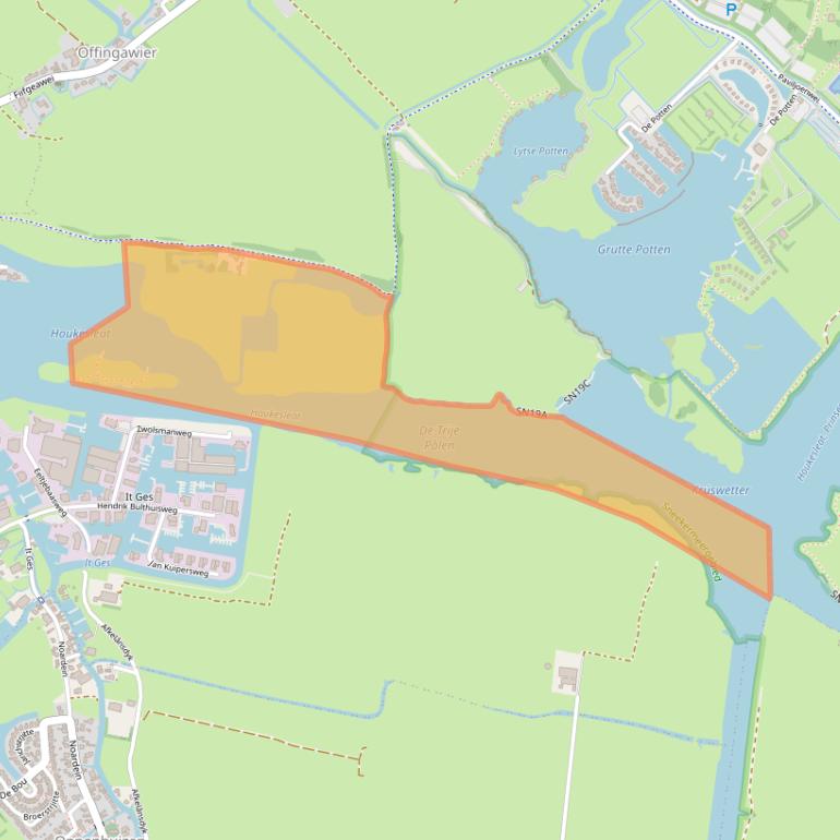 Kaart van postcodegebied 8604EZ.