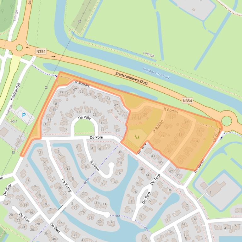 Kaart van postcodegebied 8604VH.