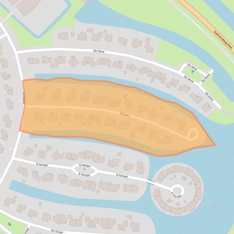 Kaart van postcodegebied 8604VR.