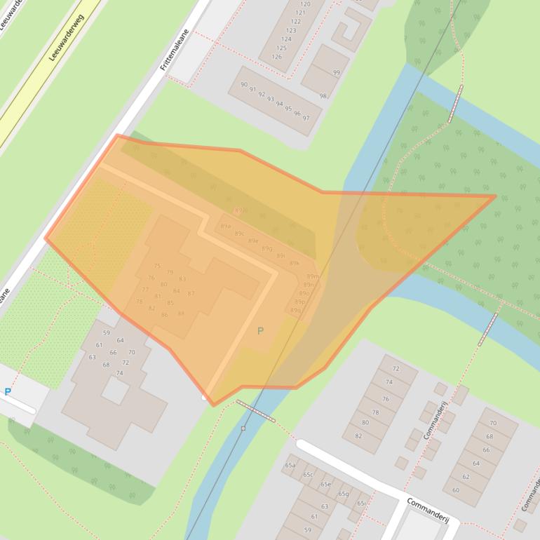 Kaart van postcodegebied 8604XE.