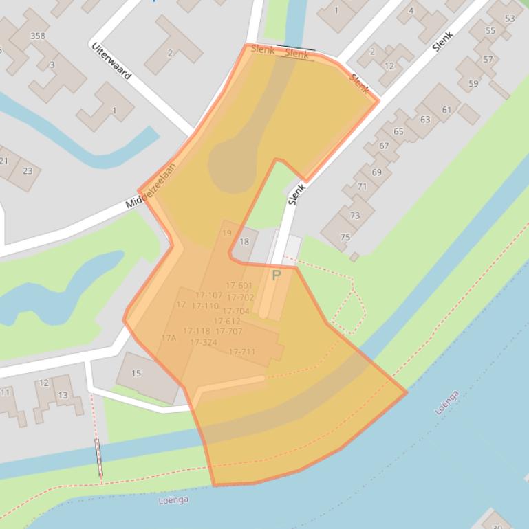 Kaart van postcodegebied 8604ZG.