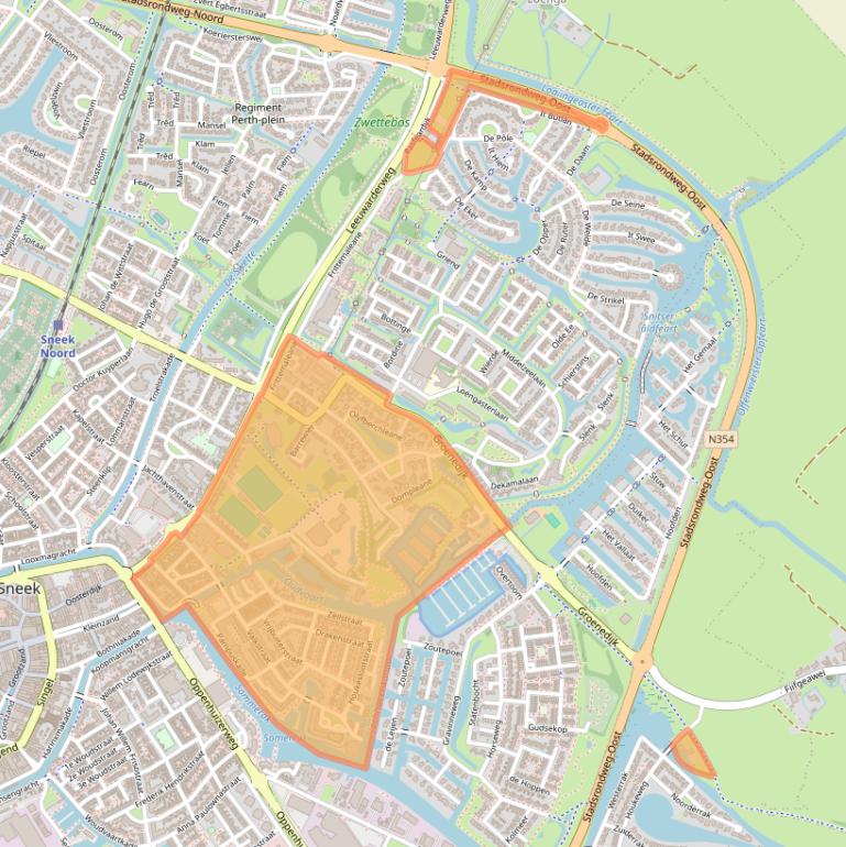 Kaart van postcodegebied 8605.