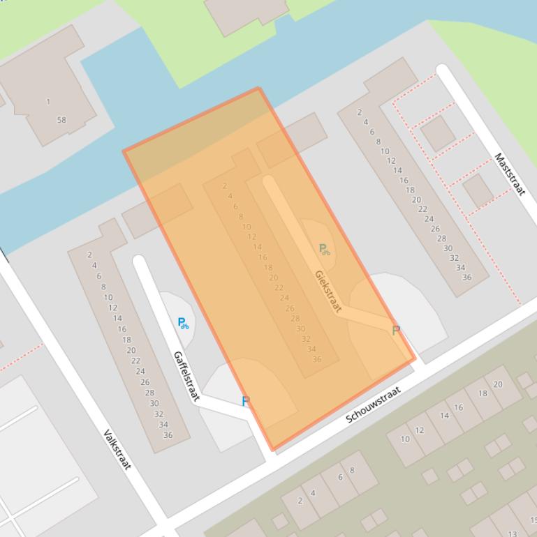 Kaart van postcodegebied 8605AM.