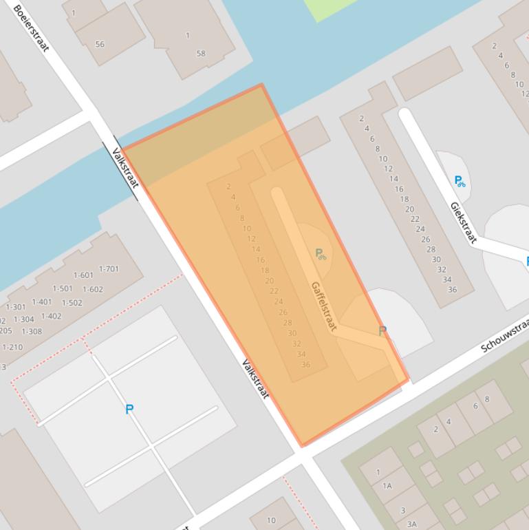 Kaart van postcodegebied 8605AN.