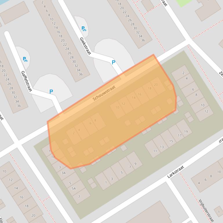 Kaart van postcodegebied 8605AR.