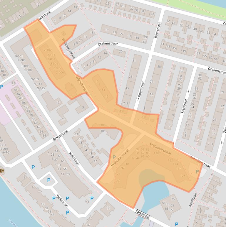 Kaart van postcodegebied 8605AX.