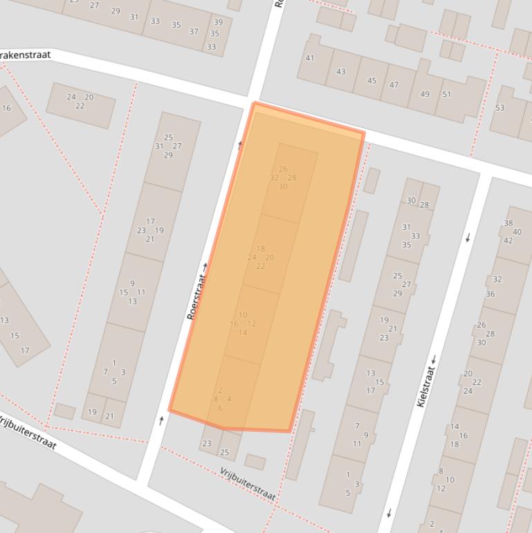 Kaart van postcodegebied 8605BA.