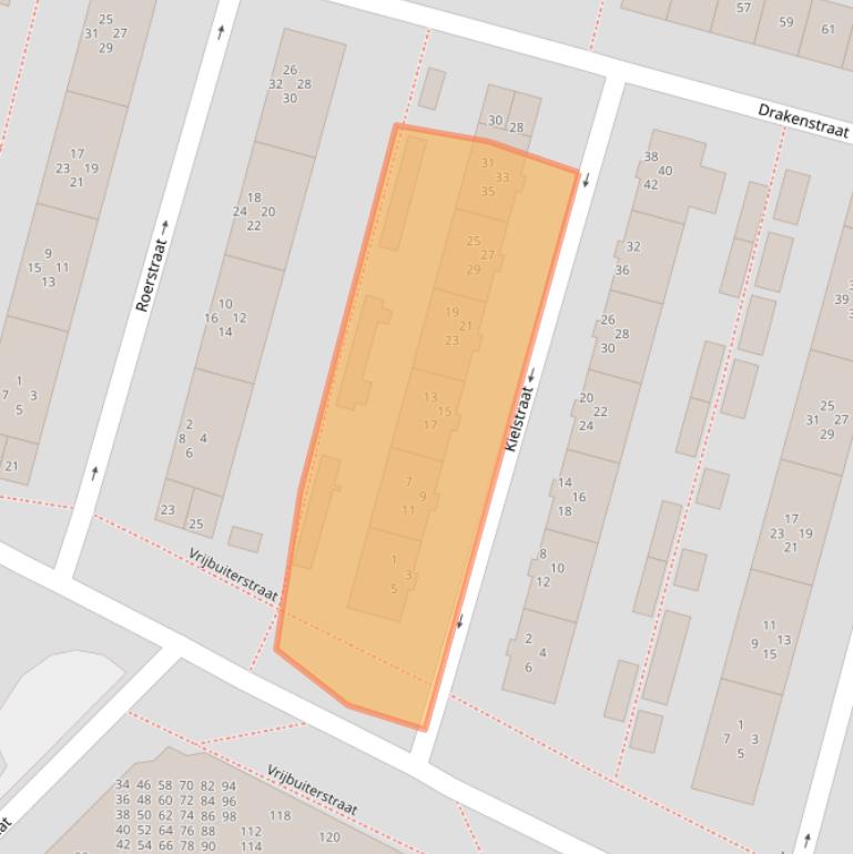 Kaart van postcodegebied 8605BB.