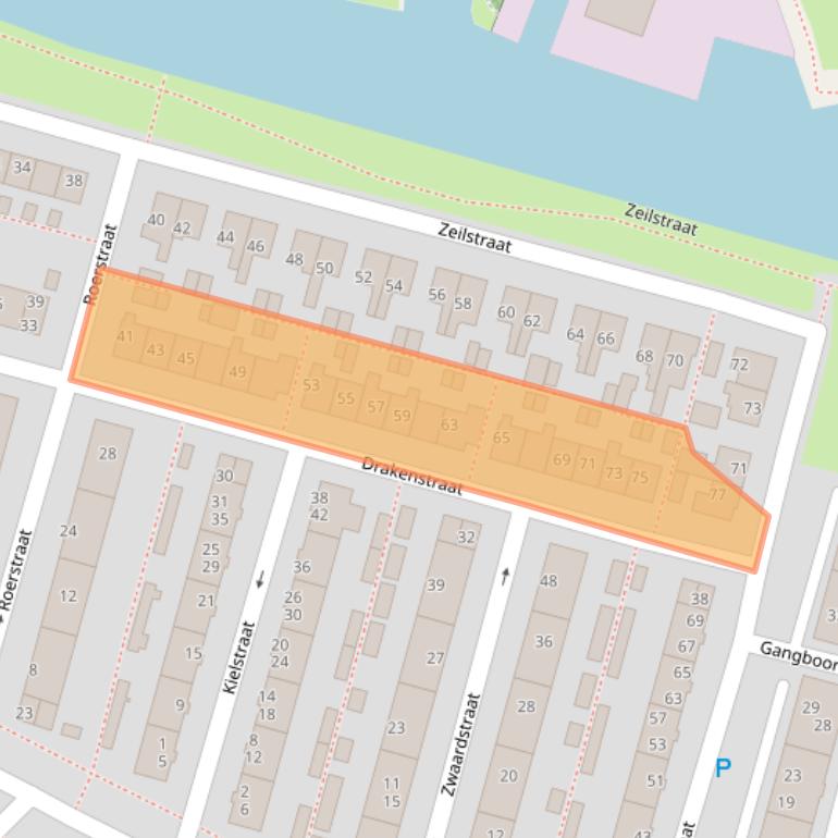 Kaart van postcodegebied 8605BH.