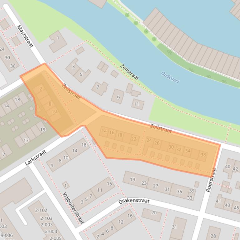 Kaart van postcodegebied 8605BL.