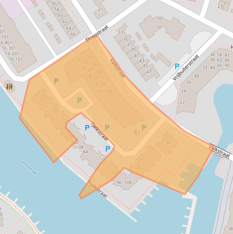 Kaart van postcodegebied 8605DA.