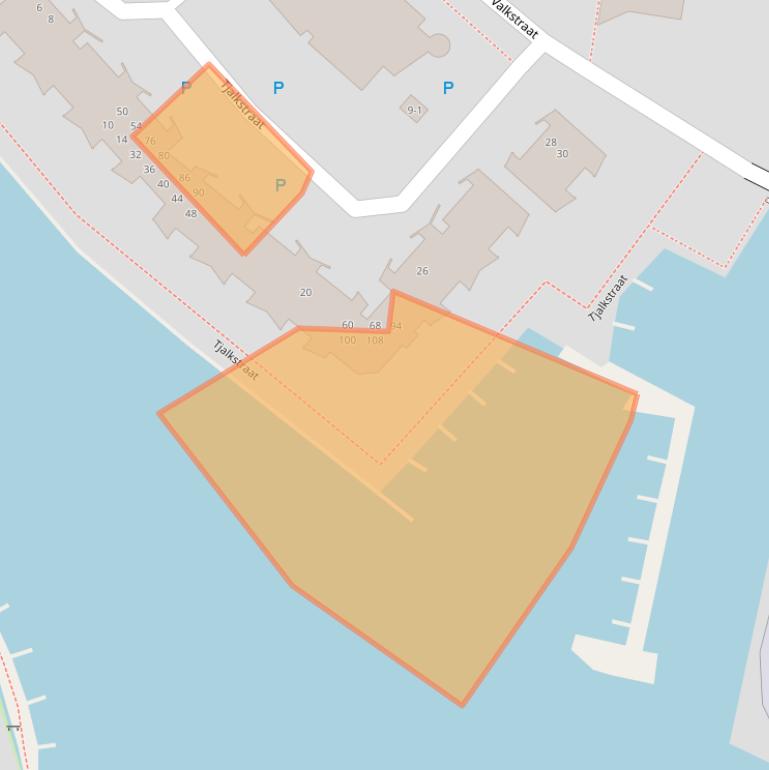 Kaart van postcodegebied 8605DC.