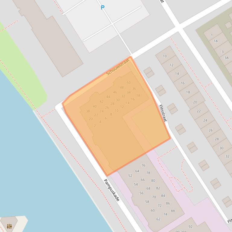 Kaart van postcodegebied 8605DH.