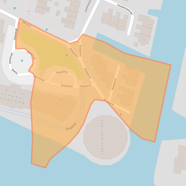 Kaart van postcodegebied 8605DK.