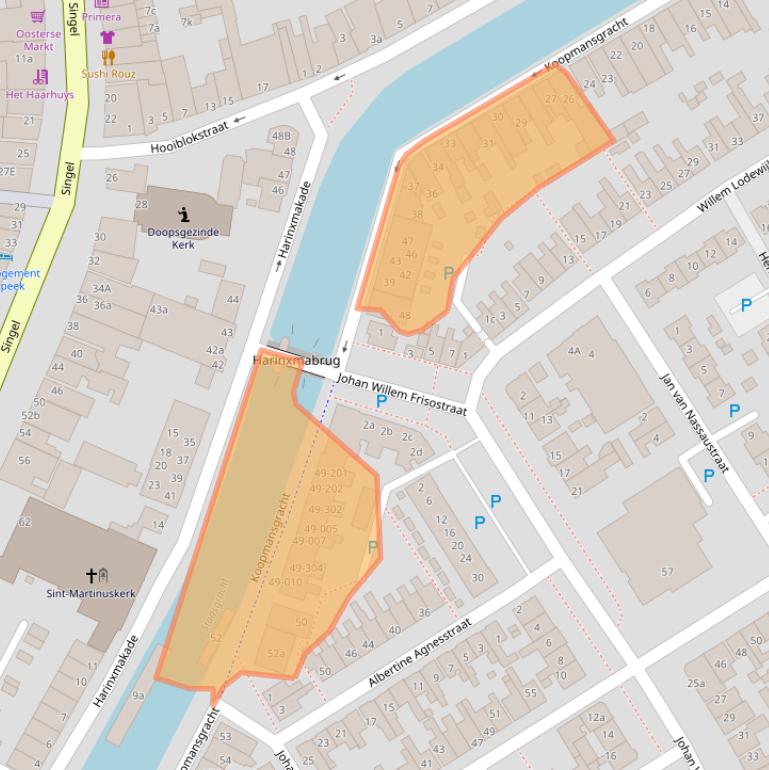 Kaart van postcodegebied 8606AB.