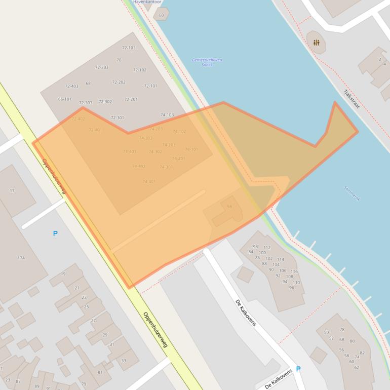 Kaart van postcodegebied 8606AT.