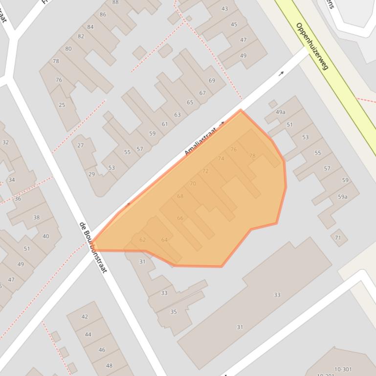 Kaart van postcodegebied 8606BH.