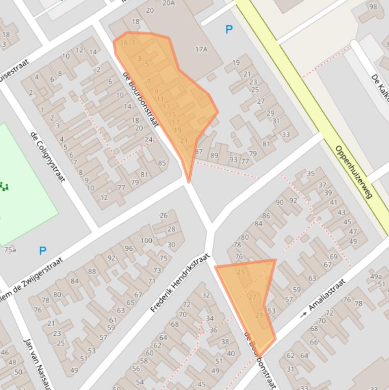 Kaart van postcodegebied 8606BJ.