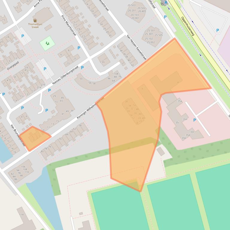 Kaart van postcodegebied 8606BV.