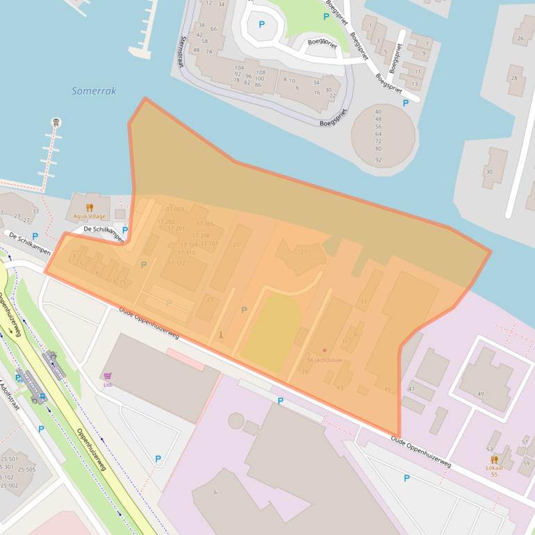 Kaart van postcodegebied 8606JA.