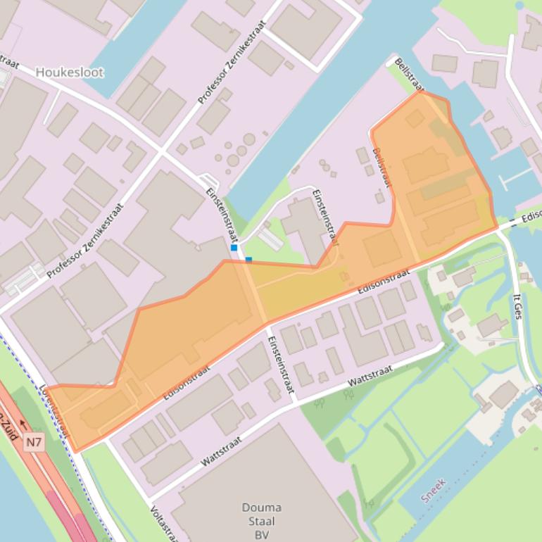 Kaart van postcodegebied 8606JH.