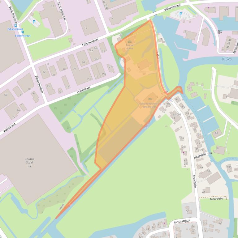 Kaart van postcodegebied 8606JK.
