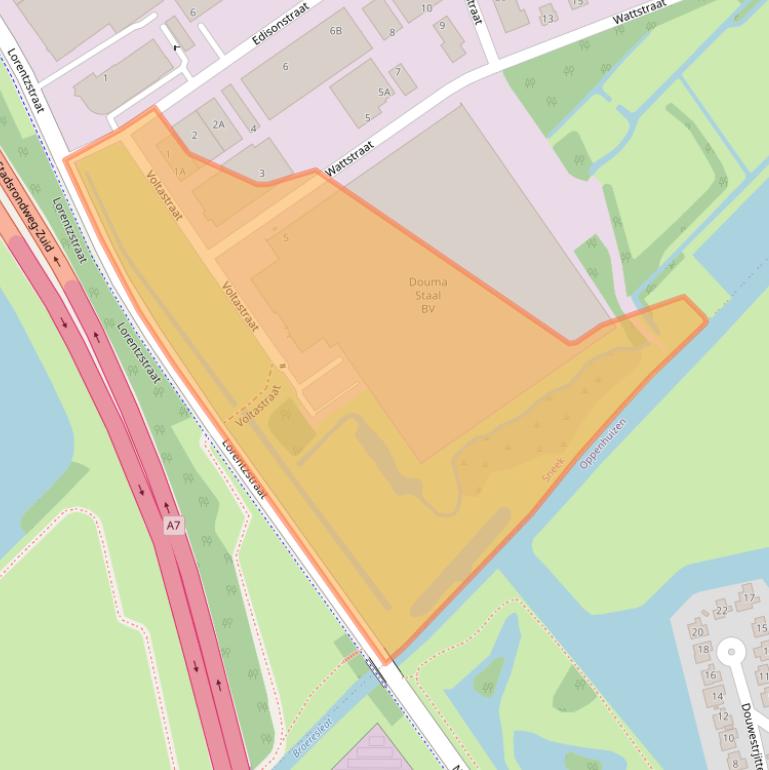 Kaart van postcodegebied 8606JW.