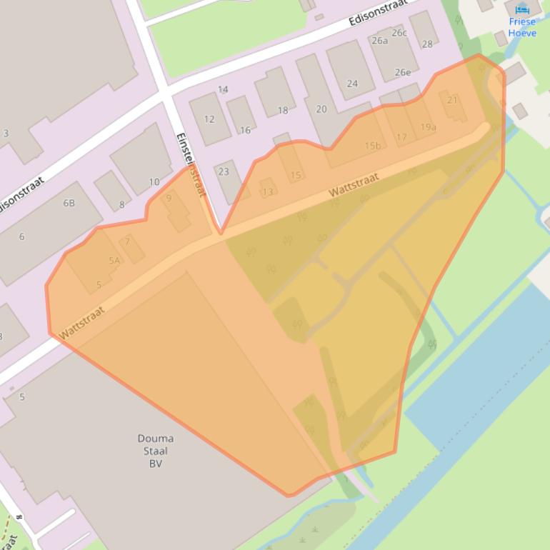 Kaart van postcodegebied 8606JX.