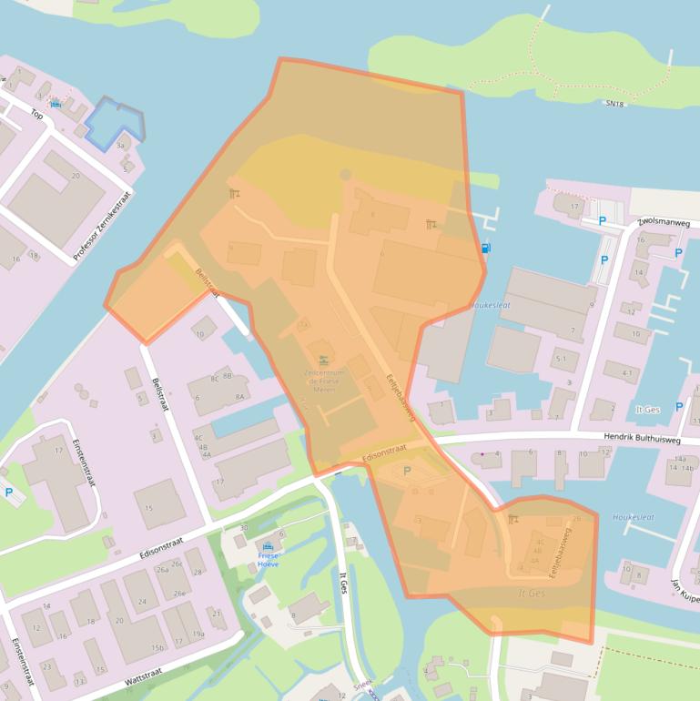 Kaart van postcodegebied 8606KA.