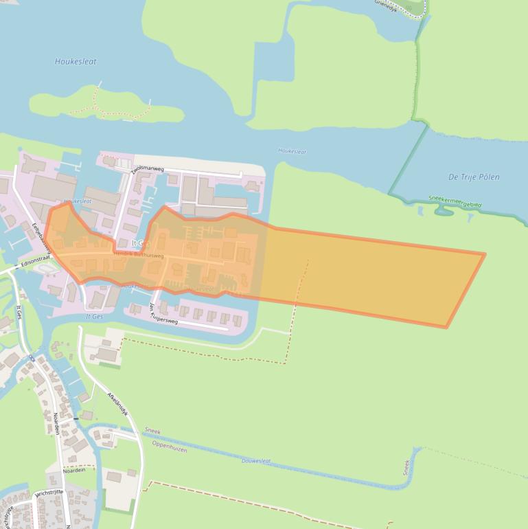 Kaart van postcodegebied 8606KB.