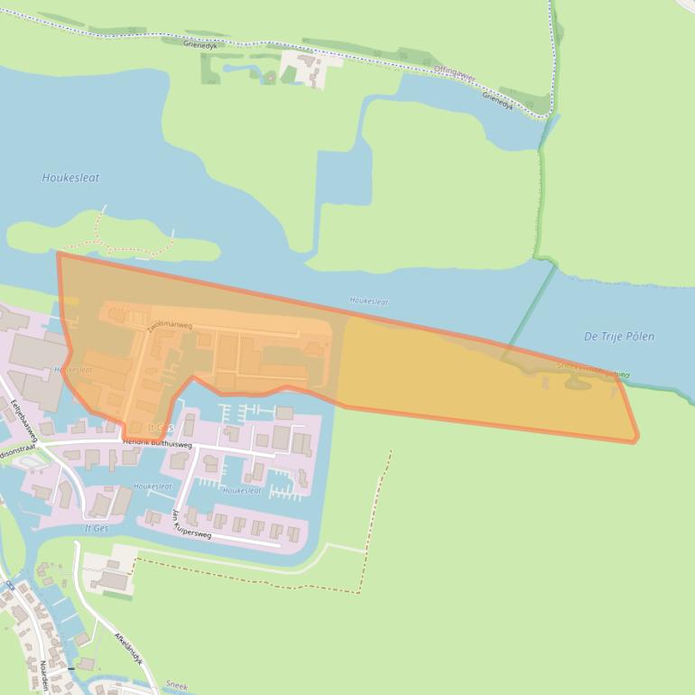 Kaart van postcodegebied 8606KC.