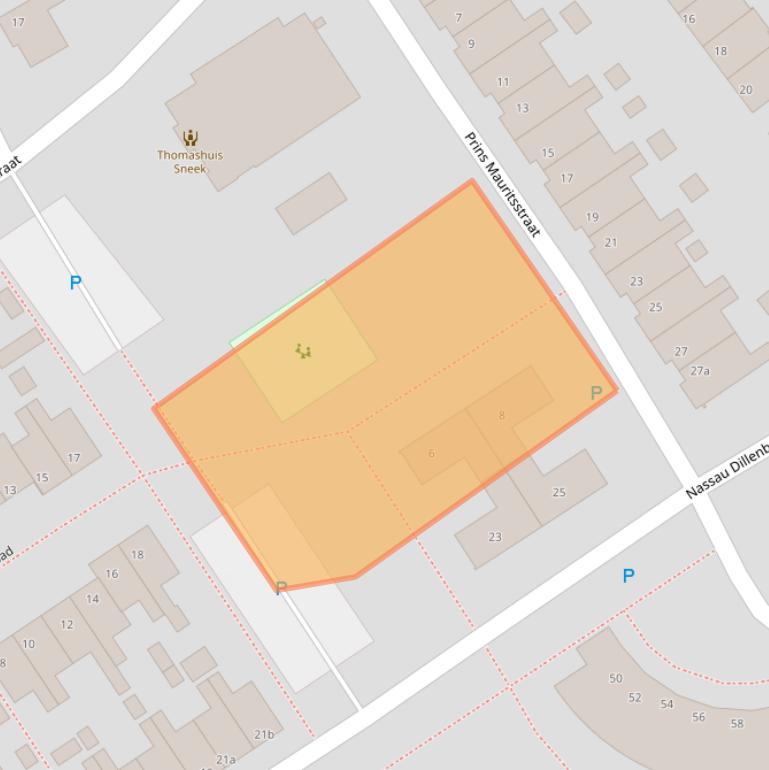 Kaart van postcodegebied 8606VZ.