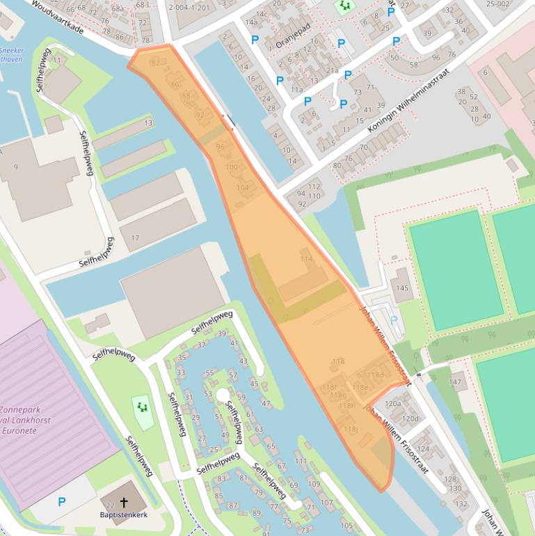 Kaart van postcodegebied 8606XH.