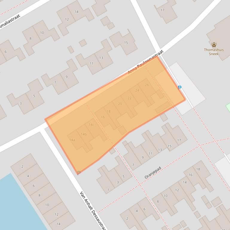 Kaart van postcodegebied 8606XR.