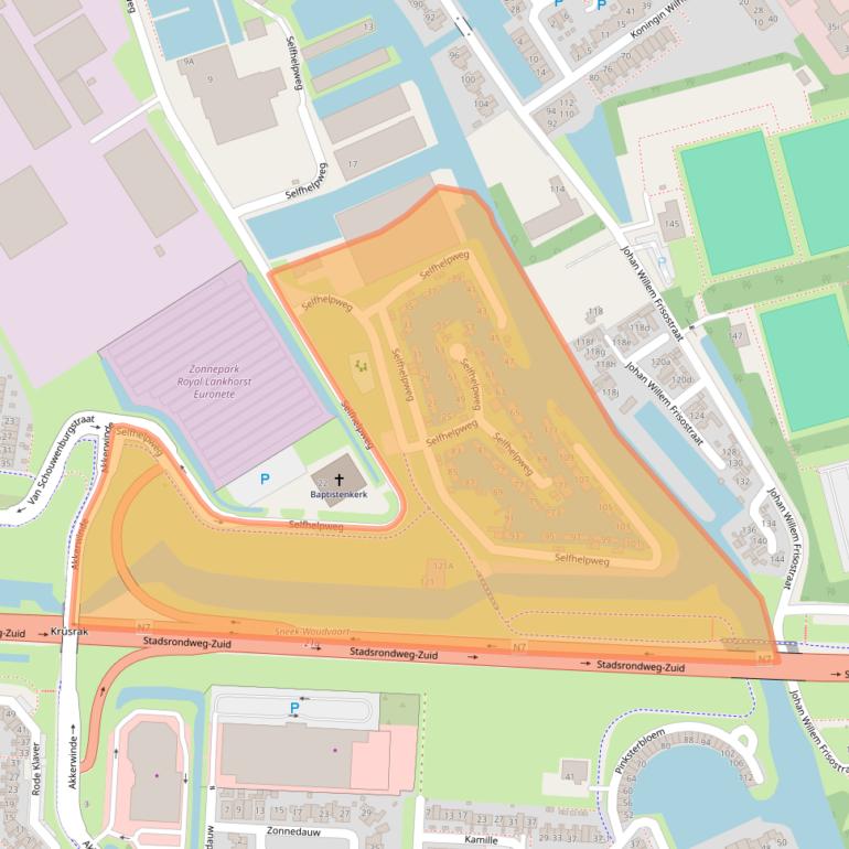 Kaart van postcodegebied 8607AC.