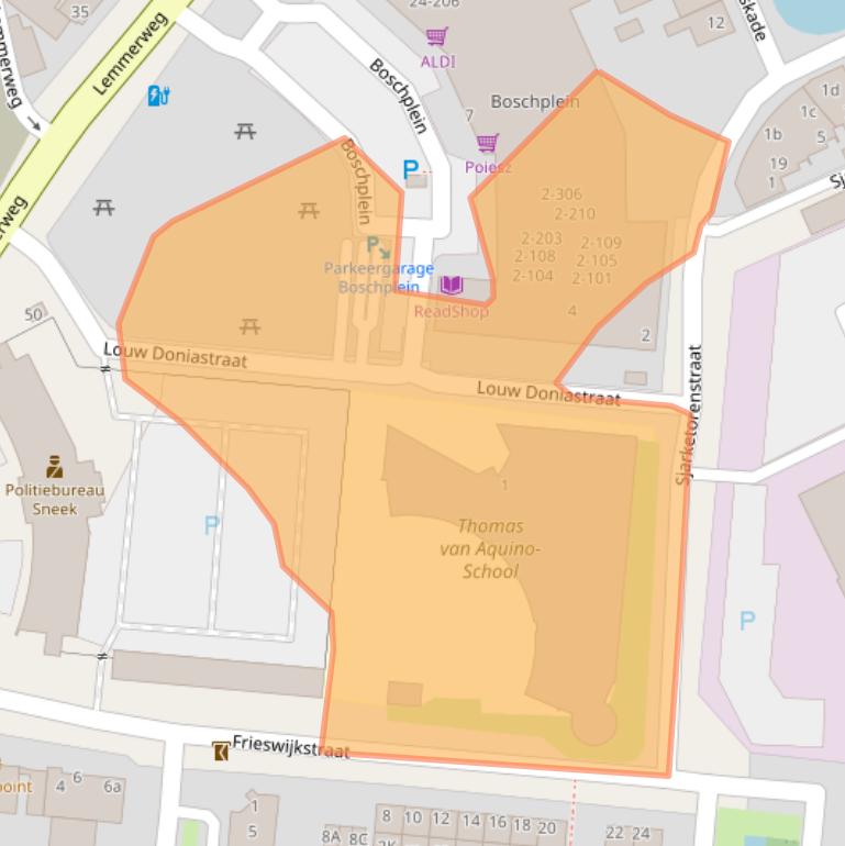 Kaart van postcodegebied 8607AT.