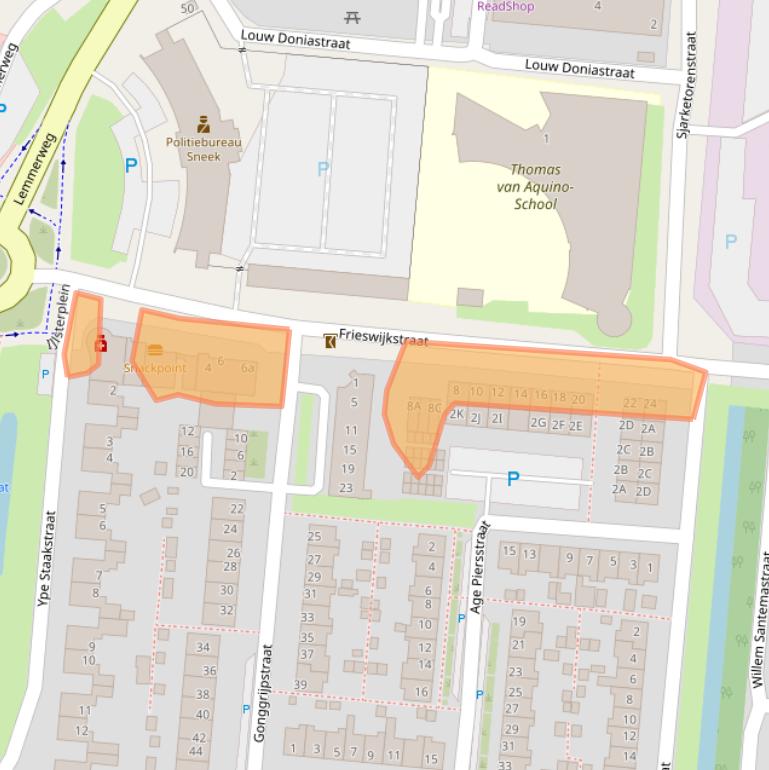 Kaart van postcodegebied 8607AV.