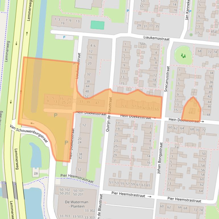 Kaart van postcodegebied 8607BL.