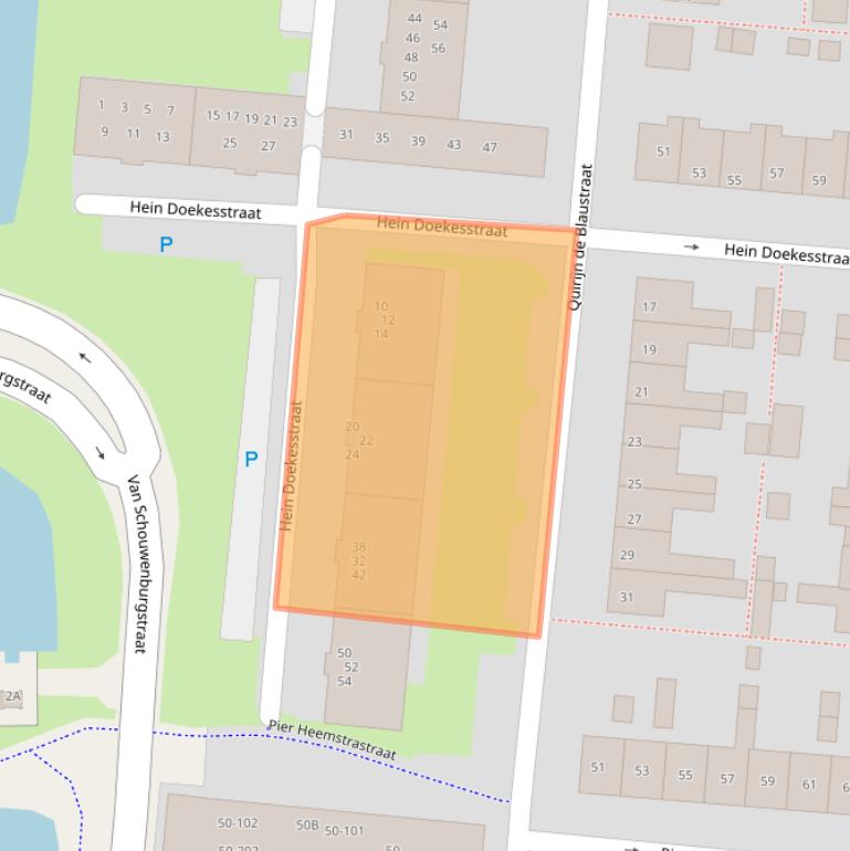 Kaart van postcodegebied 8607BM.