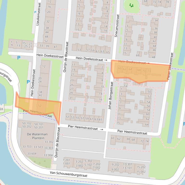 Kaart van postcodegebied 8607BN.